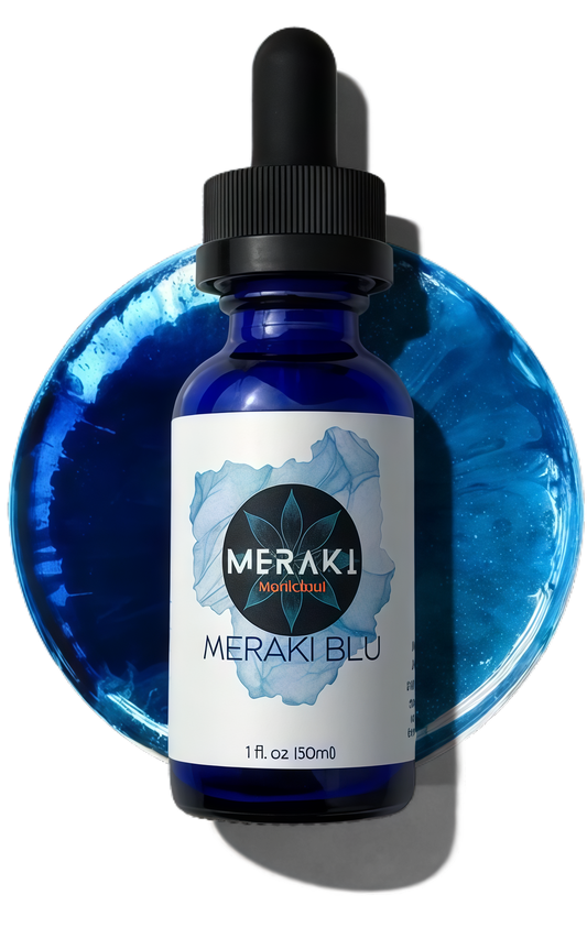 Meraki Blu USP Grade Methylene Blue Solution – Third-Party Tested 1% Liquid Formula, High Purity Blue Formula, 30ml Glass Dropper Bottle